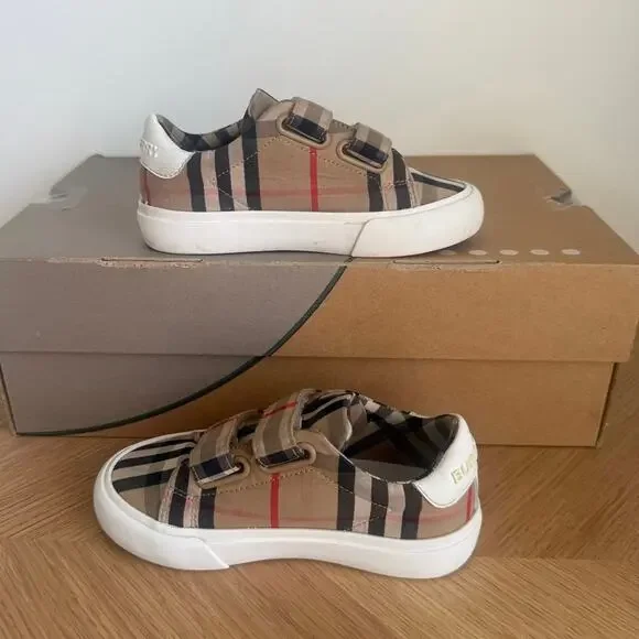 Burberry Mini Markham Check Toddler Sneakers - SZ EU 26 / US 9.5 C - Picture 11 of 14